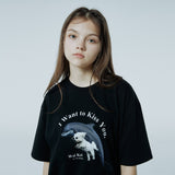 パピードルフィンジャンピングオーバーTシャツ / Puppy dolphin jumping half sleeve t shirts overfit