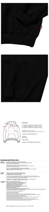 テンパスベーシックフーディ/TEMPUS BASIC HOODIE [BLACK]