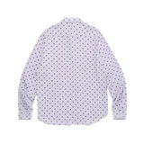オーバーフィットドットプリントシャツ/OVERFIT DOT PRINT SHIRT-LILAC