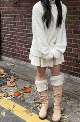 Diagonal Button Loose Fit Bookle Knitwear
