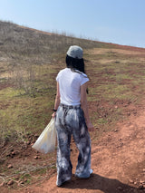 Silver dust pleats pants 