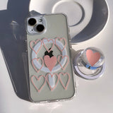 Pink - Heart Line Magsafe Phone Case Bead Tok Set