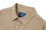 Solid Suede Shirt S95 Beige