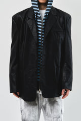 Over Single Leather Jacket (3color)