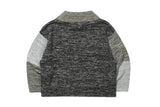 TONE VARIATION BOUCLE KNIT ZIP UP