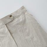 Bye pocket nylon skirt [2 colors]
