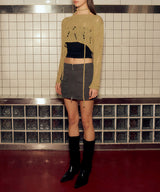 ネッティングクロップドセーター / NETTING CROPPED SWEATER (LIGHT KHAKI)
