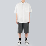 2タックコットンバルミューダパンツ / Two Tuck Cotton Bermuda Pants