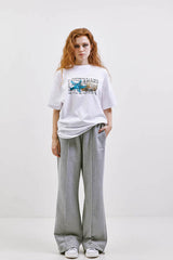 セミブーツカット ワイド ピンタック スウェットパンツ /  CHARMS SEMI BOOTCUT WIDE PINTUCK SWEAT PANT MG
