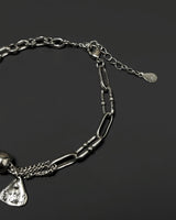 ハートクロスチェーンブレスレット / heart cross chain bracelet (925silver)
