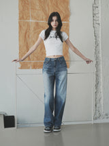 ワイドデニムパンツ / W1000 WIDE DENIM PANTS_DEEP BLUE