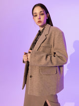 Fantasia Corset Wool Jacket (BEIGE)