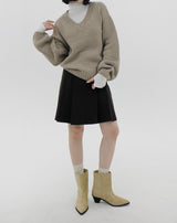 バゲットVネックニット/Baguette V-neck Knit (4color)