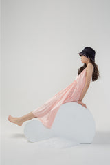 (핸드메이드) 핑크-네이비-햇 / (HANDMADE EMBROIDERY) PINK-NAVY-HAT (6656020873334)