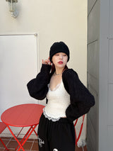フードボレロニット/Hooded Bolero Knit (3color)