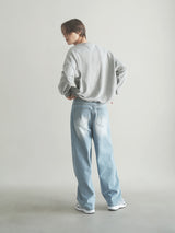 ブラッシュワイドデニムパンツ / M194 BRUSH WIDE DENIM PANTS_LIGHT BLUE