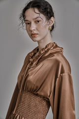 シーモアストリングブラウス/SEYMOUR STRING BLOUSE_BROWN