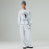 ツータックワイドスウェットパンツ/TWO TUCK WIDE SWEAT PANTS-WHITE MELANGE