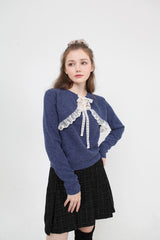 パーミナインフリルレースニット / peminine frill lace knit