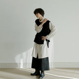 リネンロングシャツ / unisex linen long shirts beige