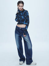 ヴィンテージ ウォッシング ワイド デニムパンツ / Vintage Washing Wide Denim Pants Blue