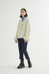 FISHERMAN CARDIGAN IVORY (6613772959862)
