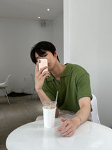 アンダーブックルオープンカラーショートスリーブニットウェア / Ander Bookle Open Collar Cool Short-Sleeved Knitwear (4 colors)