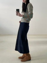 Remember corduroy long skirt 