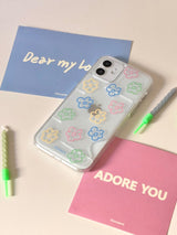 ソフトフラワーカードケース _ クリアハード (アイフォンケース) / Soft flower card case _ Clear hard (iphone case)