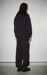 HAIF-ZIP HOODIE (LONG)_NAVY