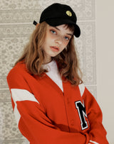 M PATCH VARSITY CARDIGAN RED (6691448717430)