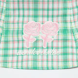 Twin rose check bucket [Green] (6535226392694)