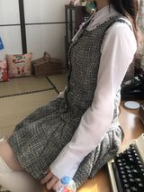 クラシックツイードミニフリルワンピース