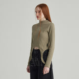 KHAKI HEM VARIATION LONG SLEEVES T-SHIRT