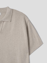 アンダーブックルオープンカラーショートスリーブニットウェア / Ander Bookle Open Collar Cool Short-Sleeved Knitwear (4 colors)