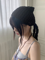 ラヒビンテージクロシェニットバンダナ