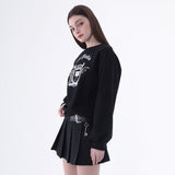 バンブッククラブスウェットシャツ/0 7 banned book club sweatshirt - BLACK