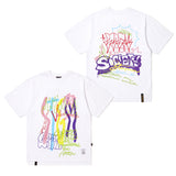 GRAFFITI OVERSIZED T-SHIRTS WHITE / BLACK (6568297332854)