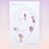 ラブリーパープルハートピアス / [Styling] Lovely Purple Heart Piercing 5 Set