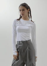 Handwraps stitches long sleeve - White