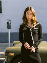 ダイアゴナルボタンニットカーディガン / Diagonal Button Knit Cardigan