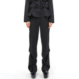 DOZI - Beaded Slim Trousers _ Black