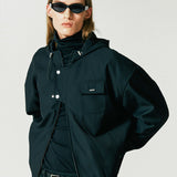 FRONT ARCH COVER HOODIE BLOUSON BLACK
