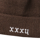 シグネチャーレタリングビーニー /SIGNATURE LETTERING BEANIE-BROWN