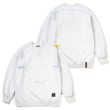 21 TYPO OVERSIZED HEAVY SWEAT CREWNECK WHITE MELANGE / BLACK (6624158908534)