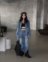 Bart thigh-cutting jeans