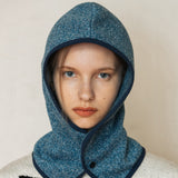 フリースボタンフードウェア/FLEECE BUTTON HOODWEAR_BLUE
