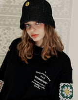 GRANNY SQUARE SWEATSHIRT BLACK (6691428434038)