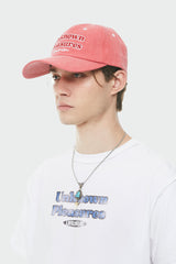 ビンテージウォッシュドキャップ/Vintage washed cap (red)