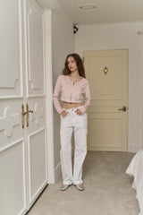 Ballerina Crop Zip-Up - Dreamy Pink